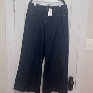 SPANX Dark Blue Wide Leg Jeans